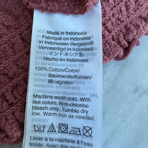 MADEWELL Texture & Thread Smocked Bell Sleeve top Shirt 100% cotton Size XS - Picture 5 of 7